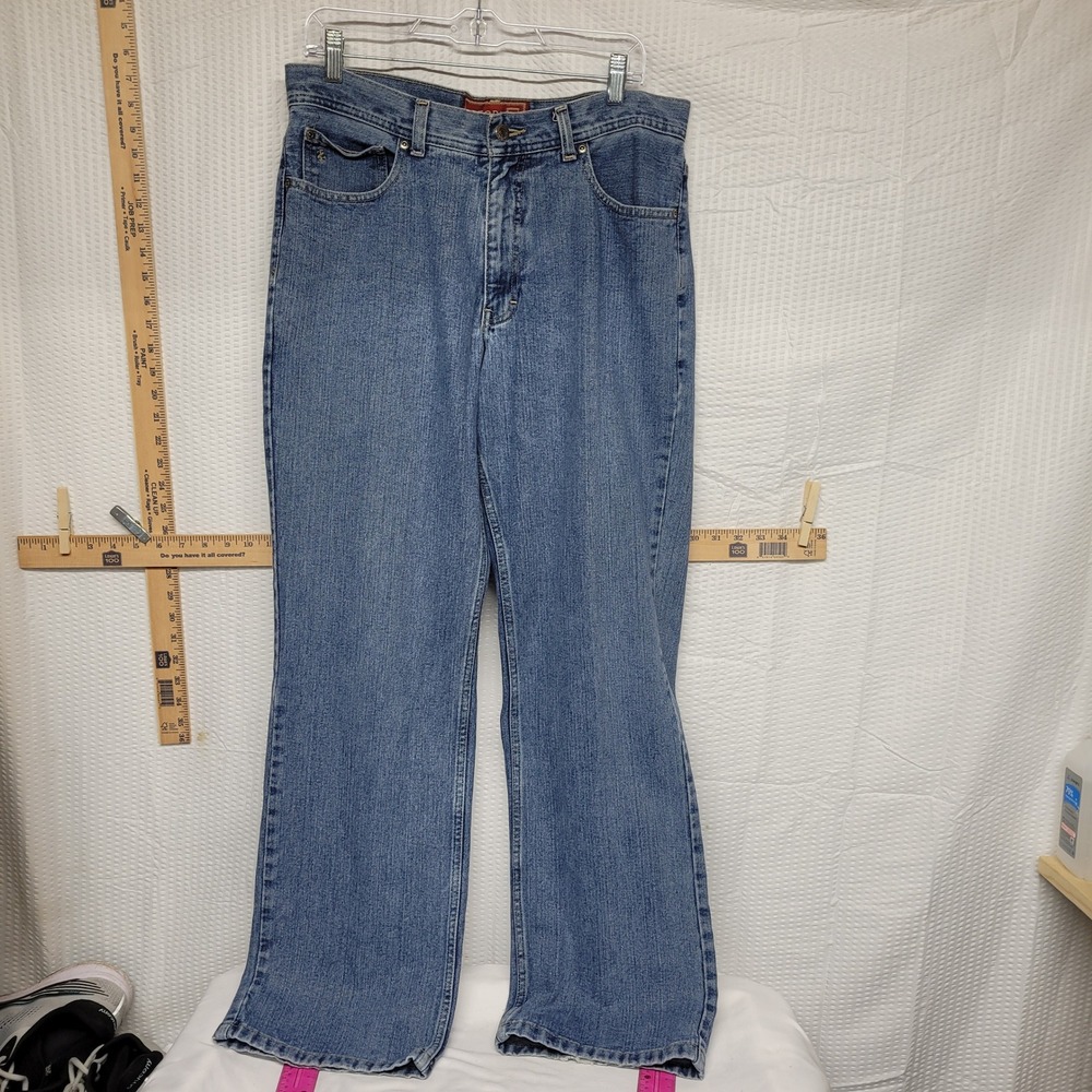 IZOD Luxury Sport Mens Straight Leg Denim Jeans Medium Wash 33x32